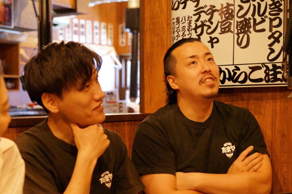 大衆焼肉 薬院のたまや　店長 紫牟田 純さん　若大将 麻生凌さん